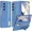Sky Blue, variant on Case for for Samsung Galaxy Z Fold 6 with S Pen Holder and Stylus & Invisible Kickstand, Full Body Hinge Built-in Screen Protector Fold6 Phone Cover for Samsung Z Fold 6 Case with S Pen Slot