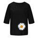 thumbnail image 4 of Blusas de Manga Corta para las Mujeres Impresas Cuello Redondo Camiseta Casual, Blusa de Algodón de Imitación para las Mujeres, 4 of 4