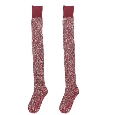 

hirigin Female Knee-High Socks Contrast Color Long Tube Socks Stocking