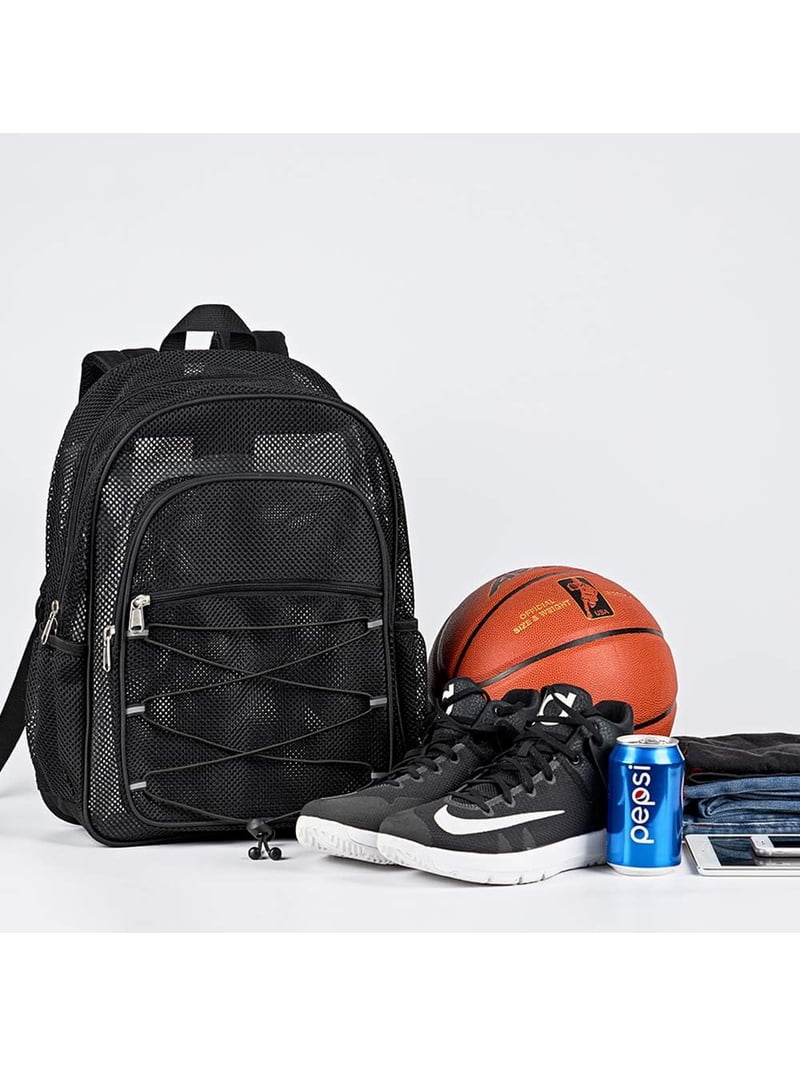 Heavy Duty Mesh Backpack, See Through College Mesh Backpack  display picture 3