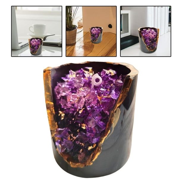 Pequeñas s perfumadas Cristal hecho Forma de cristal para la decoración para hogar Yoga, s Regalos Viajes Día Púrpura Macarena vela aromática