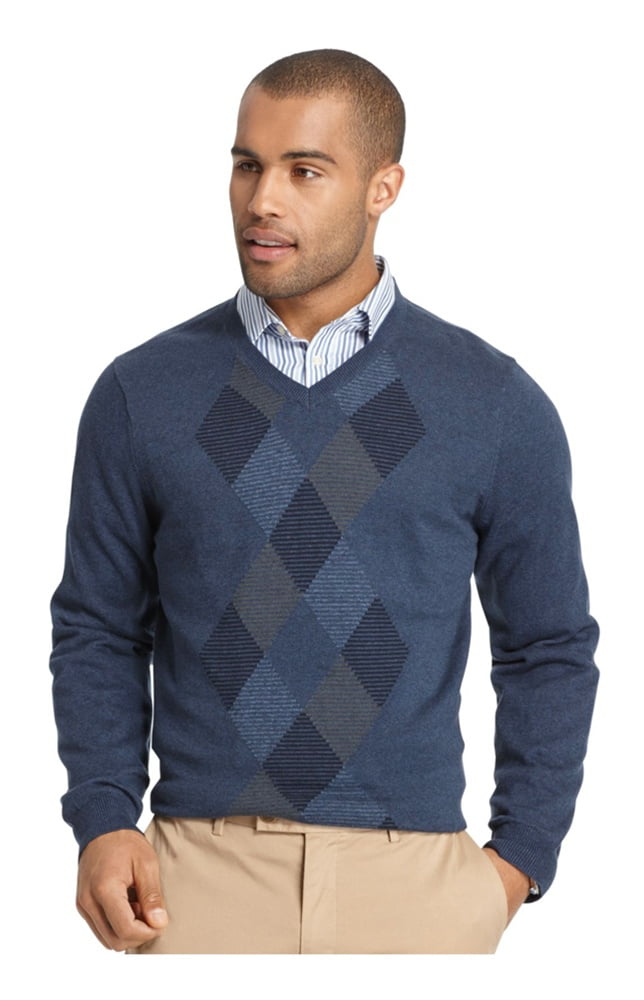 Van Heusen - Van Heusen Mens Feeder-Stripe Diamond Pullover Sweater ...