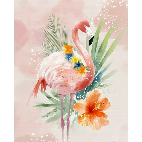 Paint by Numbers for Adults Kids Beginner Pastel Flamingos DIY Acrylic Painting by Numbers Kits with Brushes Acrylic Pigment Home Decoration Gifts 16 x 20 inch