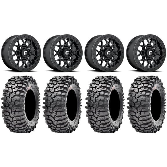 Fuel Tech Beadlock Black 15" Wheels 32" Roxxzilla Tires Polaris RZR XP 1000 / PRO XP / Ranger XP 900/1000