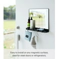 thumbnail image 3 of Yamazaki Home Magnetic Mirror with Storage Rack, Black, Glass, Supports 5.5 pounds, Magnetic, Mirror, 3 of 7