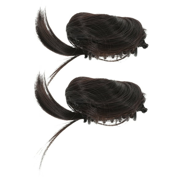 ELAYARD Black Fake Bun High-Temperature Fiber for Messy Bun Styling 2Pcs