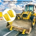 thumbnail image 6 of Garvee Tractor Bucket Protector, 2pcs Ski Edge Protector with Double Lock Nuts, Bucket Edge Anti-Skid Device, Heavy Duty Steel Bucket Attachment for Spreading Gravel, Snow Leaves Removal, Yellow, 6 of 6