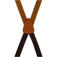 thumbnail image 2 of CTM  Smooth Coated Leather Slim Width Suspenders with Metal Swivel Hook Ends (Men), 2 of 4