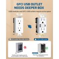 thumbnail image 3 of DEWENWILS 15A GFCI Outlet with USB-C & USB-A Ports, 30S Self-Test GFCI Electrical Outlet with Indicator Light, Tamper-Resistant Receptacle,, 3 of 9