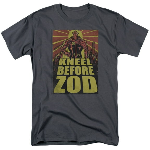 Superman Men's Zod Poster T-shirt XX-Large Charcoal