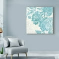 thumbnail image 3 of Trademark Fine Art 'Toile Roses V Teal' Canvas Art by Sue Schlabach, 3 of 3