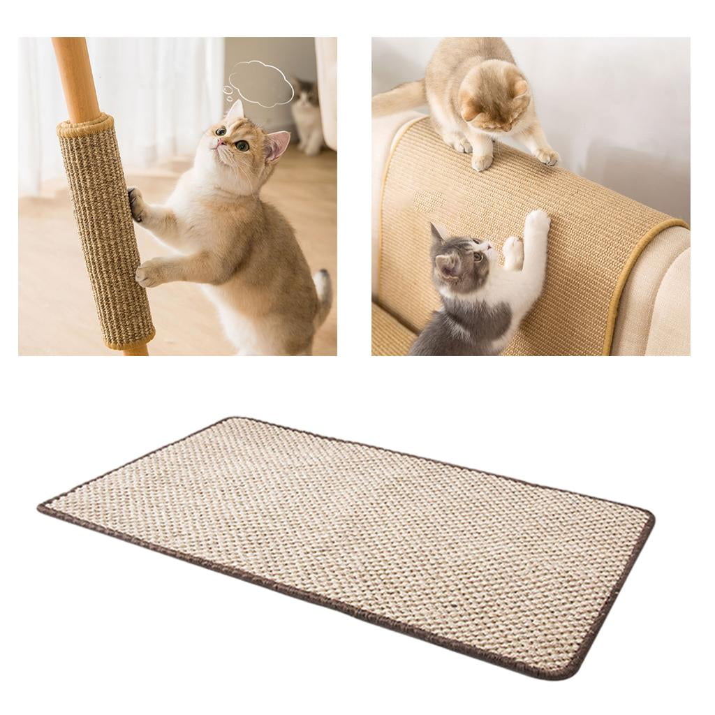 Bvdfgk Cat Scratch Pad, Natural Sisal Cat Scratcher Mat, Horizontal Cat Scratchers for. L
