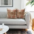 thumbnail image 5 of Boho Pillow Covers 18x18 Set of 2,Orange Pattern Throw Pillow Covers Outdoor Decorative Linen Pillow Covers for Couch Bed Sofa Cushion Boho Pillowcases, 5 of 6