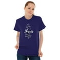 thumbnail image 3 of Paris Eiffel Tower French Parisian Women's Graphic T Shirt Tees Brisco Brands S, 3 of 5