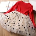 thumbnail image 2 of Povozer Toddler Girls Velvet Tutu Dress Princess Christmas Birthday Party Dress(Red,4-5Y), 2 of 6