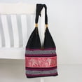 thumbnail image 6 of NOVICA Cotton blend shoulder bag, 'Thai Elephants in Ruby', 6 of 8