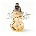 thumbnail image 2 of Ywbawe Lighted Glass Snowman Figurine Warm LED Glowing Statue with Knit Hat Scarf Battery Operated Christmas Tabletop Home Decoration, 4.13x8.26 Inch, 2 of 7