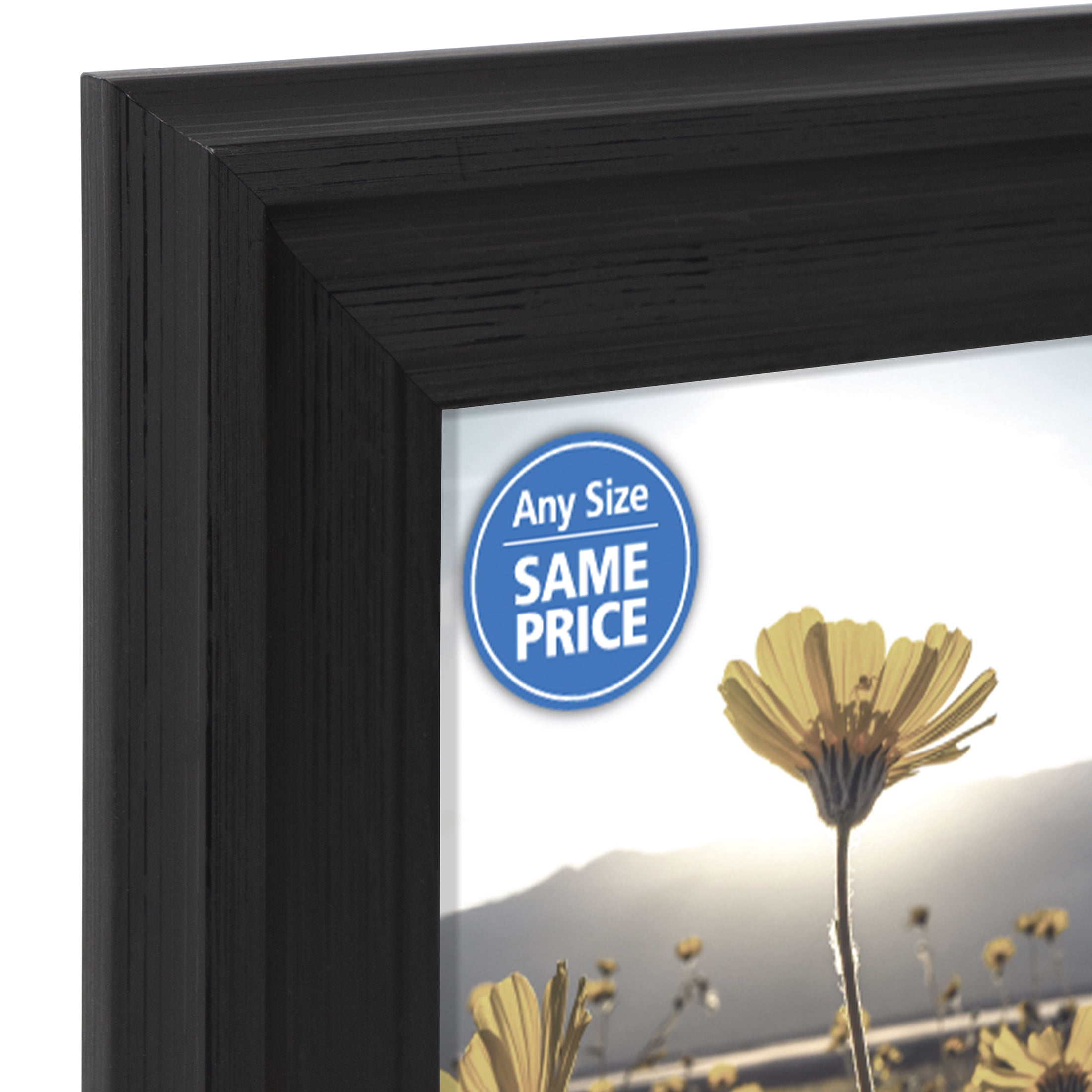 Mainstays 5x7 Curved Decorative Tabletop Picture Frame, Black