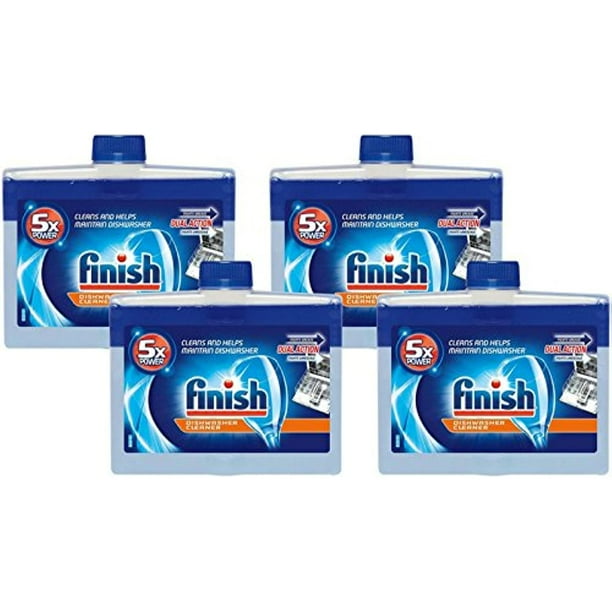 Finish Dishwasher Machine Cleaner, 8.45 Fl Oz Bottle, Dual Action To Fight Grease & Limescale