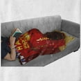 thumbnail image 6 of 20th Birthday Soft Flannel Fleece Throw Blanket, Happy Birthday Party Curtains Boxes and Flags on the Red Colored Backdrop, Cozy Plush for Indoor and Outdoor Use, 60" x 80", Multicolor, by Ambesonne, 6 of 6