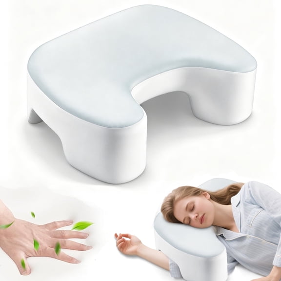Side Sleeper Pillow, Ergonomic Memory Foam Pillow with Arm Hole for Neck, Memory Foam Pillow for Adults Side, Back and Stomach