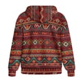 thumbnail image 5 of Uorisanigo Aztec Tribal Red Womens Zip Up Hoodies Sweatshirt Drop Shoulder Comfortable Oversized Casual Sweatshirts with Pocket Long Sleeve Fall Winter Outfits Clothes Size S, 5 of 7