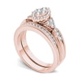 thumbnail image 2 of 1/2 Carat T.W. Diamond Marquise Framed Cluster 10kt Rose Gold Engagement Ring Set, 2 of 5