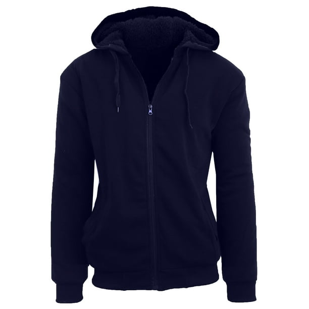 fleece lined zip up hoodie men's