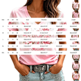 thumbnail image 2 of Women Breast Cancer Awareness T Shirt Pink Ribbon Graphic Short Sleeve Casual Tee Tops, 2 of 3