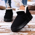 thumbnail image 7 of BRGZLK Women Fleece Lined Snow Boots 2026 Winter Cute Bow Platform Warm Cozy Plush Slip On Comfort Non Slip Ankle Booties Indoor Outdoor Shoes Black 44, 7 of 7