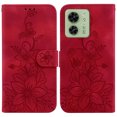 thumbnail image 2 of Compatible with Motorola Moto Edge 40 Embossed Lily Wallet Case with Card Holder PU Leather Flip Cover, 2 of 5