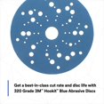 thumbnail image 4 of 3M Hookit Blue Abrasive Disc 321U, 36165, 5 in, 320, Multi-hole, 4 of 9
