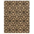 thumbnail image 1 of Tapis Floral de Transition en Laine Noire avec Tufté à la Main, 1 of 3
