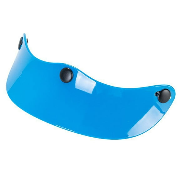 Wzmzjy Helmet Visor Cover, Easy-Install Replacement, 3-Snap Sun Visor Shield, Universal Blue
