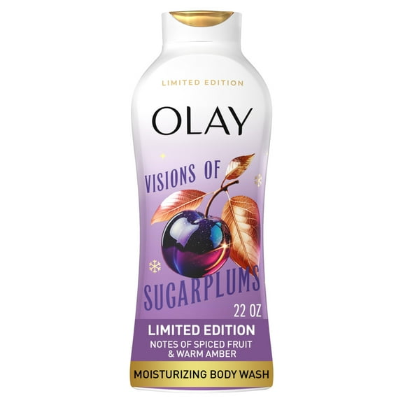 Olay Limited Edition Moisturizing Body Wash, Visions of Sugarplums, 22 fl oz, Hydrating Body Wash