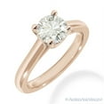 thumbnail image 2 of Round Cut Moissanite by Charles & Colvard 4-Prong Solitaire Engagement Ring in 14k Rose Gold, 2 of 4