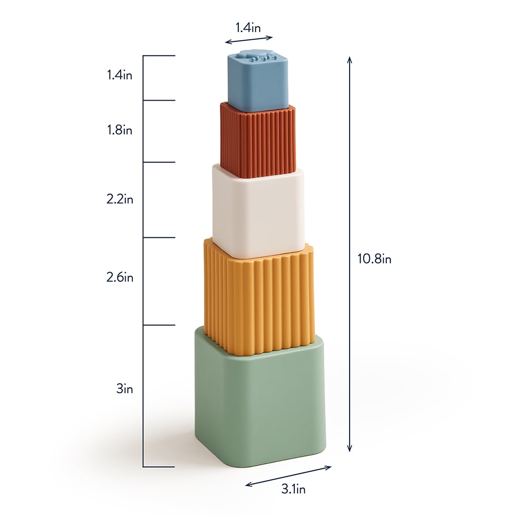 Itzy Ritzy Itzy Sprinkle™ Set of 5 nesting and stacking cups, includes holes for sprinkle play