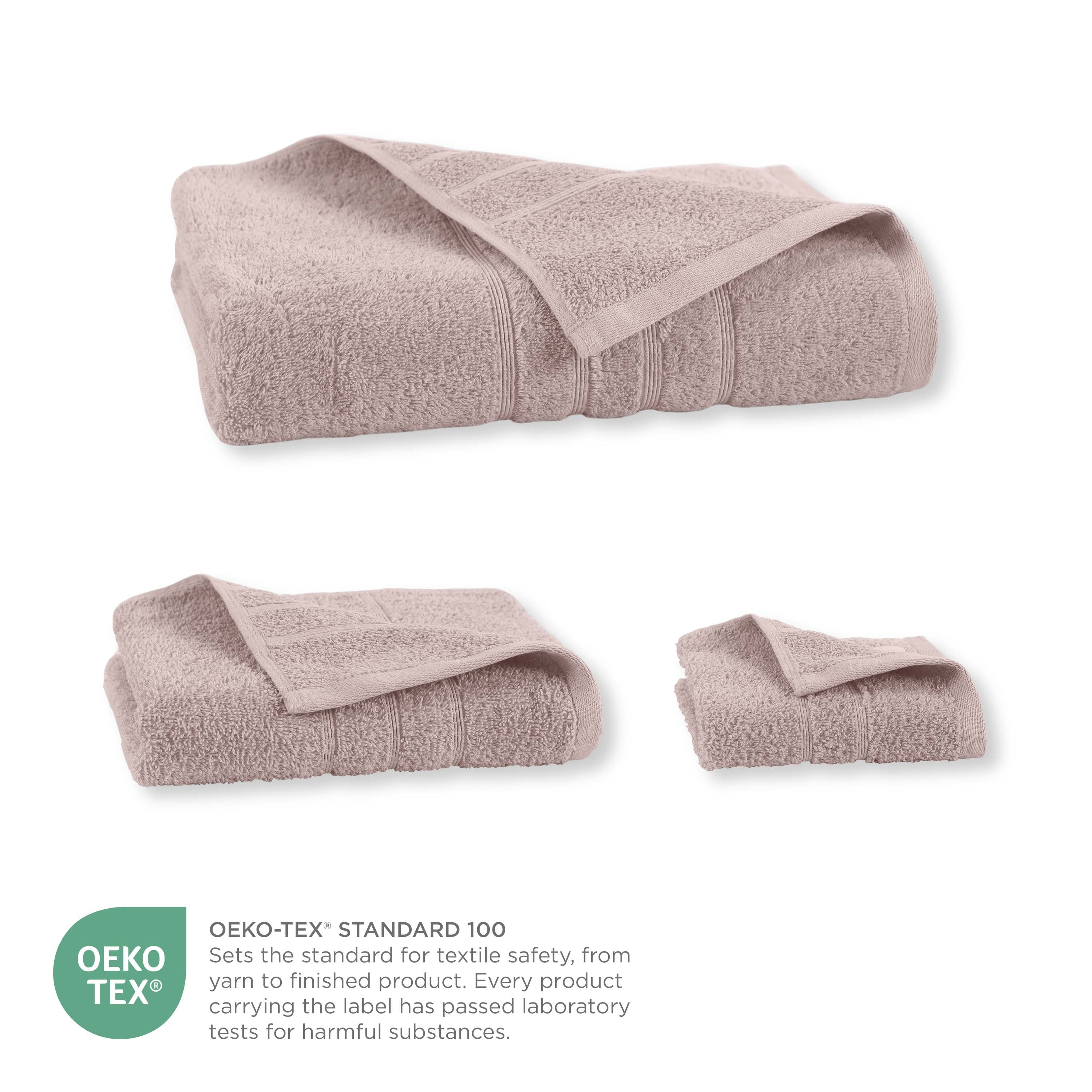 Martex 6-Piece Towel Set | 100% Cotton Soft & Absorbent Bath Towels | Crystal Pink