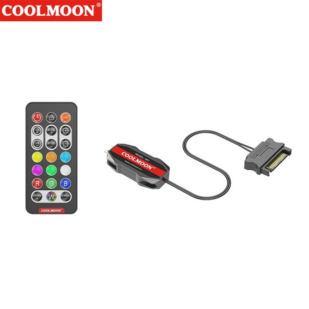 Controlador ARGB 5V 3 Pines A Remoto SATA RGB para Tira ()