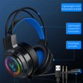 thumbnail image 4 of Auricures Gaming con cable sobre LED auricures estéreo con micrófono Negro Sunnimix auriculares para juegos, 4 of 8