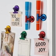 FINDMAG 20 Pack Magnetic Clips Heavy Duty, Clips Magnets Scratch Free, Strong Fridge Magnets for Whiteboard Magnets Clips for Photo Displays, Office, School, Kitchen, 30mm Wide