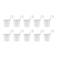 thumbnail image 2 of 10 macetas colgantes para balcón, decoración de pared, barandilla, valla y terraza. 10 blanco, 2 of 9
