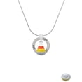 thumbnail image 2 of Delight Jewelry Silvertone 3-D Enamel Candy Corn Joy Ring Charm Necklace, 18", 2 of 4