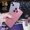 thumbnail image 5 of for iPhone 14 Pro Max 6.7" 2022 Case, Glitter Bling Back Plating Bumper for Girls Women Stylish Shockproof Lens Protection Anti-fall Slim Cover for iPhone 14 Pro Max 6.7 inch, Rosegold, 5 of 8