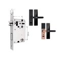 thumbnail image 2 of Door Lock, Security Biometric Fingerprint Smart Door Handle Tuya Electronic Intelligente Card Key Wood Door Lock for Home ,Easy to Install, 2 of 7