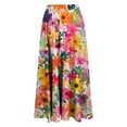 thumbnail image 7 of Nmnitkp Skirts for Women Casual Floral Prints Women's Pleated Skirt Chiffon Elastic Waist A-Line Midi Length Skirt Fashionable Trends Maxi Skirt, 7 of 7