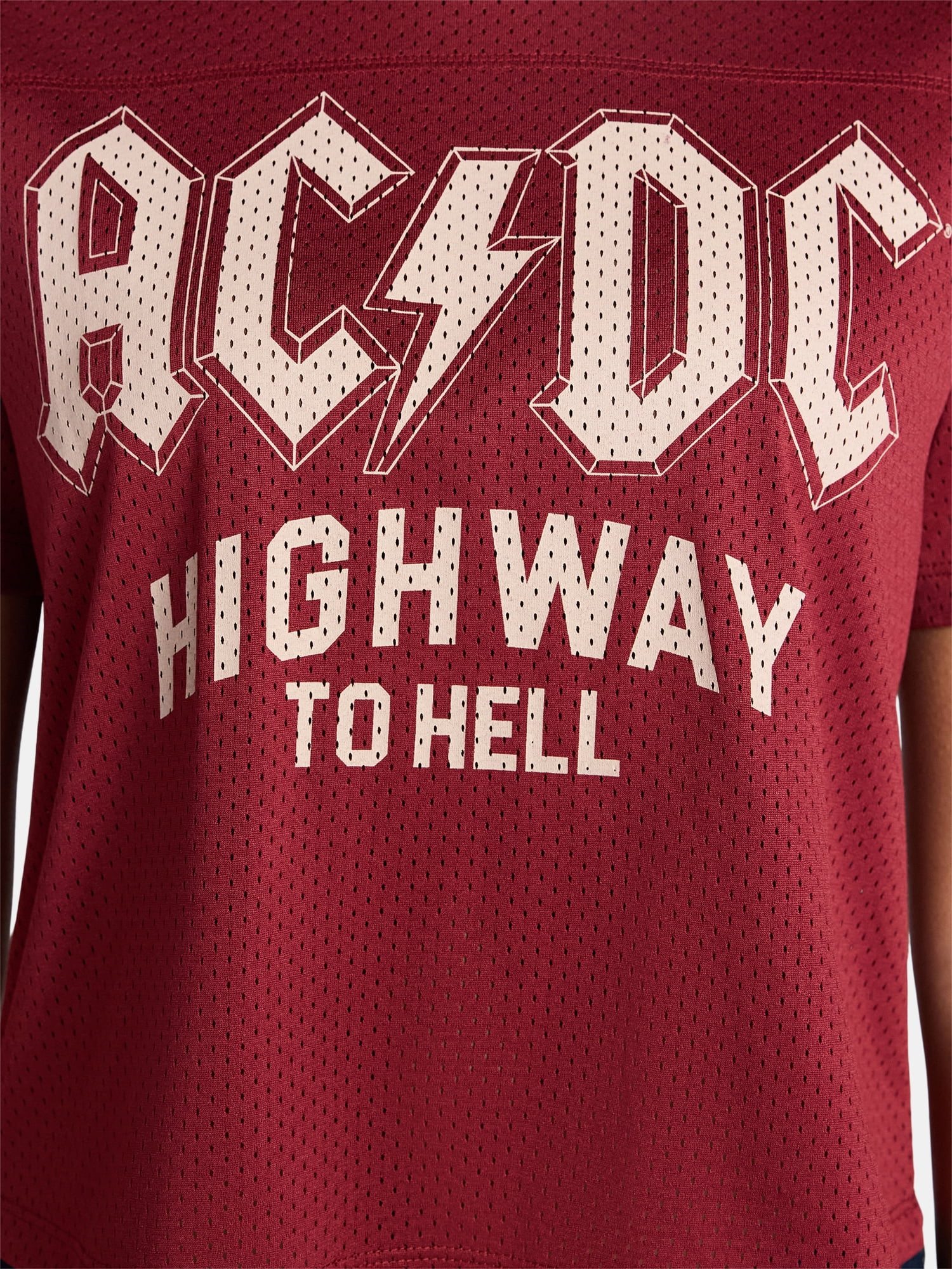 AC/DC Women's Graphic Jersey with Short Sleeves, Sizes XXS-XXL