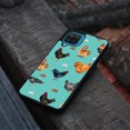 thumbnail image 4 of WIRESTER Shockproof Soft Rubber Cover Case for Samsung Galaxy A12 A125 5G 6.5" 2020, Barnyard Chicken Roosters Teal Background, 4 of 5