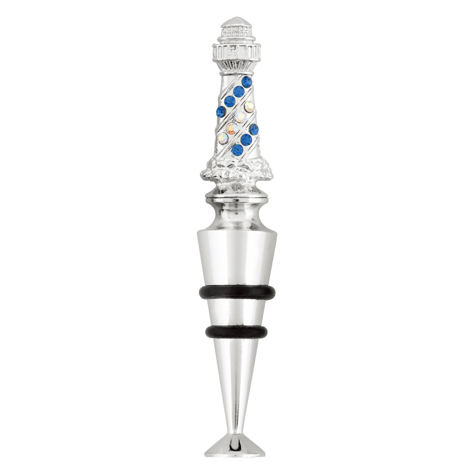 Crystal Glass Lighthouse Wine Bottle Stopper