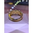 thumbnail image 4 of 2.50Ct Round Cut Lab Created Diamond 14K Yellow Gold Plated 5 Stone Wedding Band Ring Sterling Silver, 4 of 5